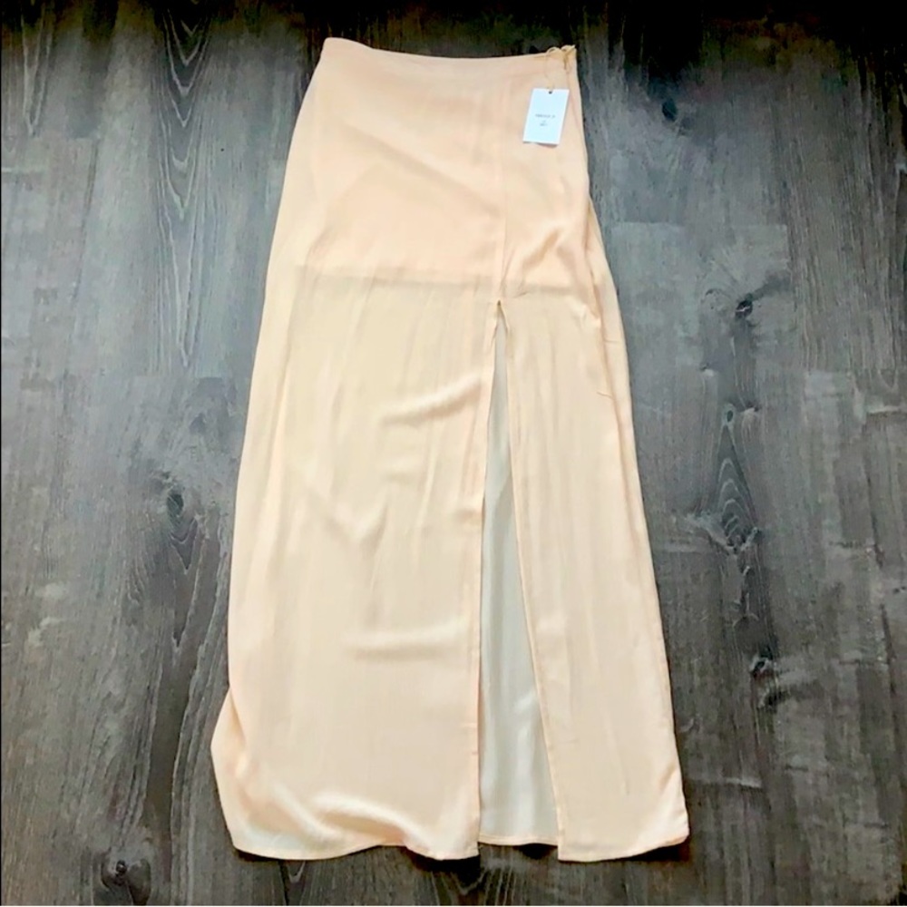 Forever 21 high waisted maxi skirt with slit